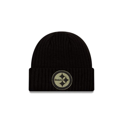 Pittsburgh Steelers Gorra | New Era NFL Salute To Service Cuff Knit Beanie Mexico - Negros
